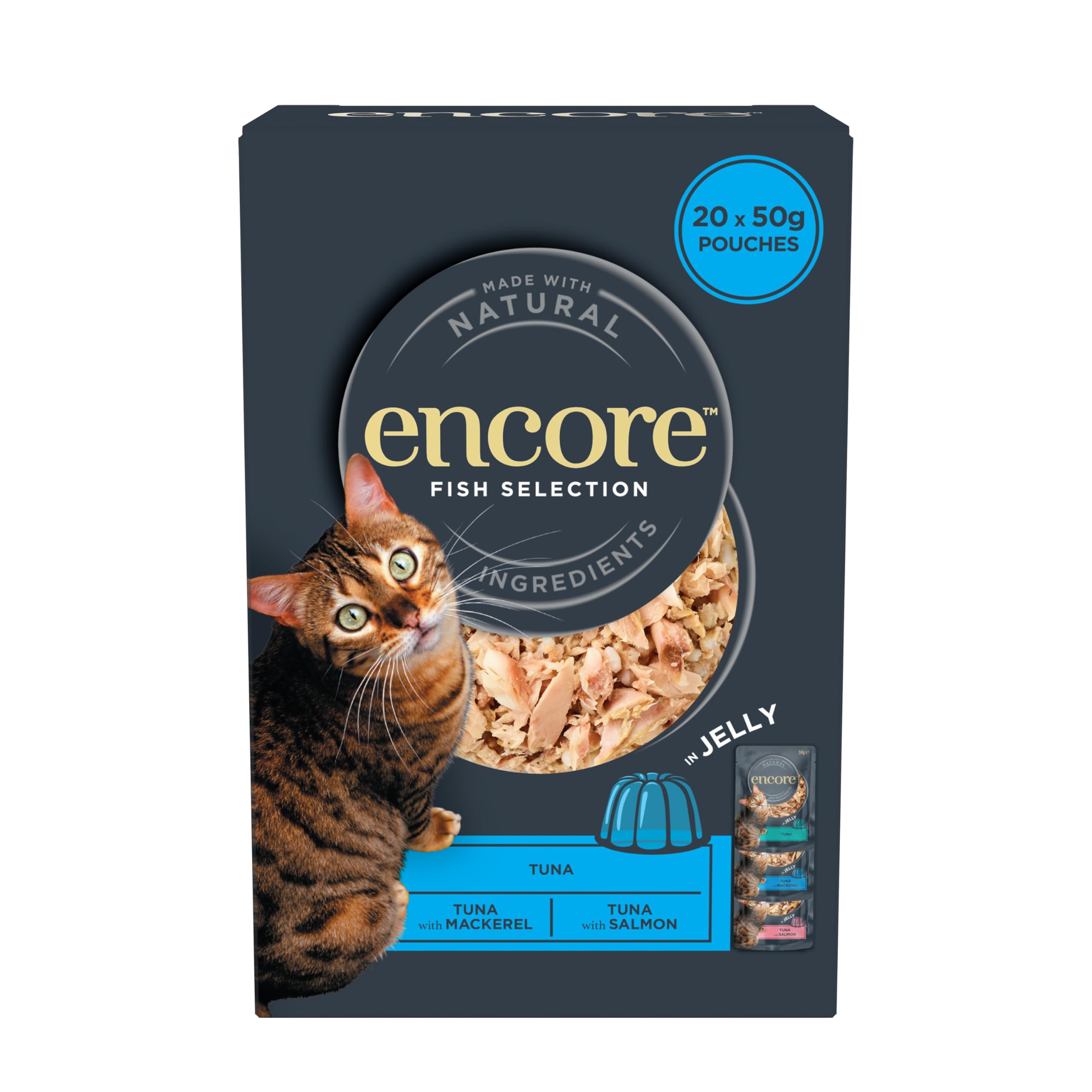Encore Cat Pouch Fish Selection In Jelly - X 50G Salmon Size 5