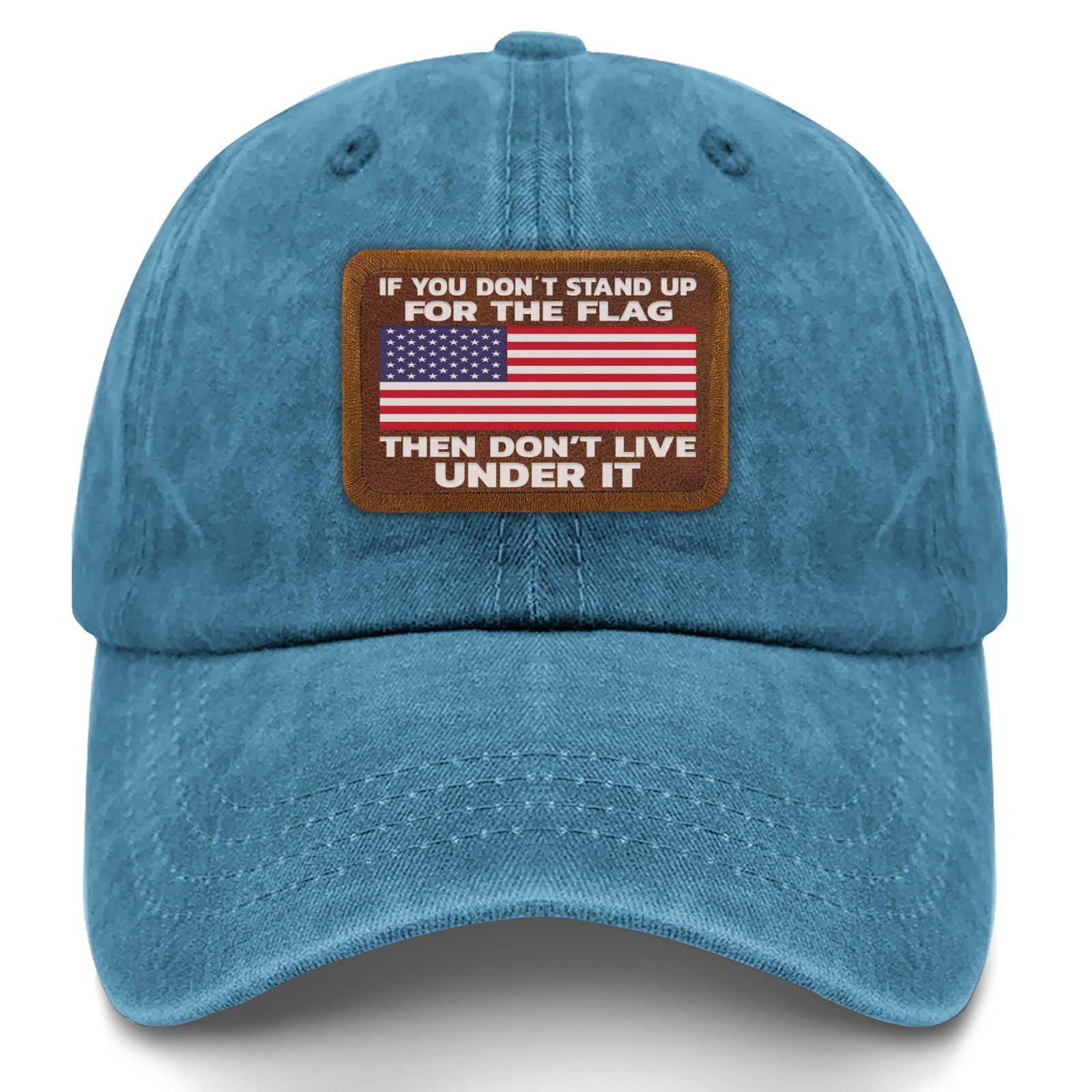 If You Don't Stand up for The Flag Then Don't Live Under it Leather Patches