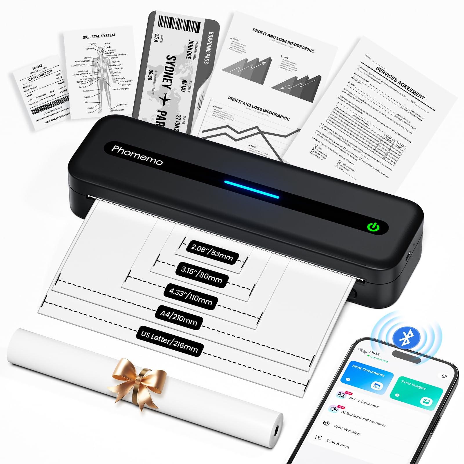 Phomemo M832 Portable Thermal Printer