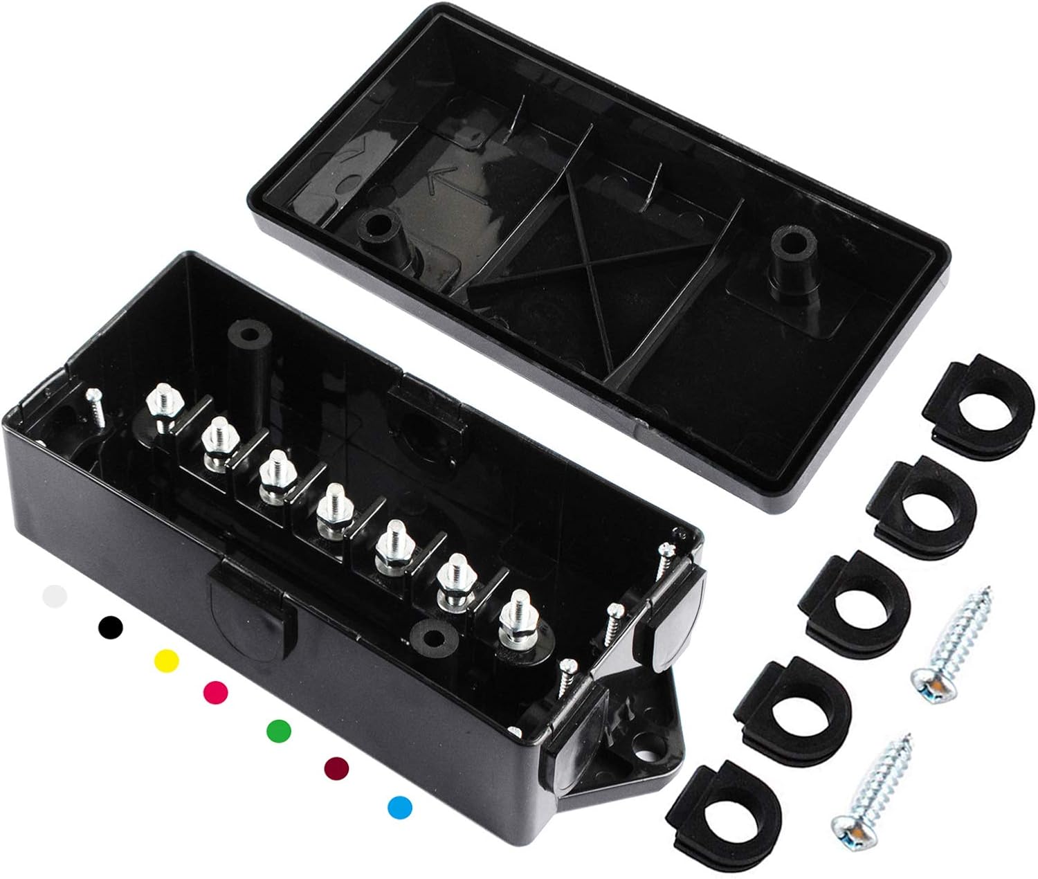 Wadoy Trailer Wiring Junction Box 7 Way or 6 Way Trailer Wire