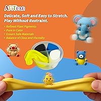 Vista 7 de Kits de arcilla seca al aire de ARTPAR para niños - Arcilla mágica de modelado, 12 animales de bricolaje, juego de arcilla de moldeo para Kit