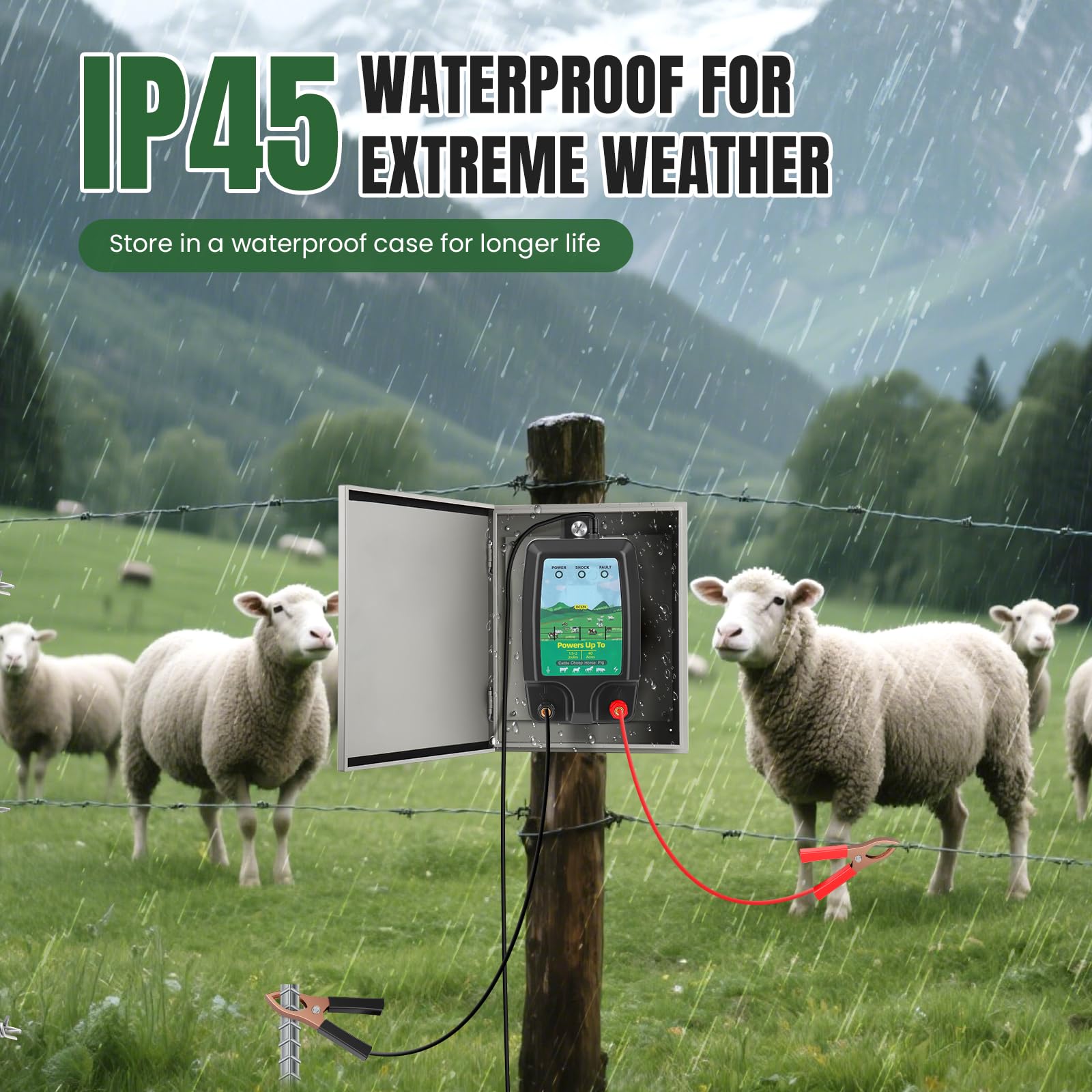 Électrificateur De Clôture, Portée De 10 Km, 1,5 à 2 J - Électrificateur De Clôture Pour Bétail Et Animaux Domestiques - Jardin