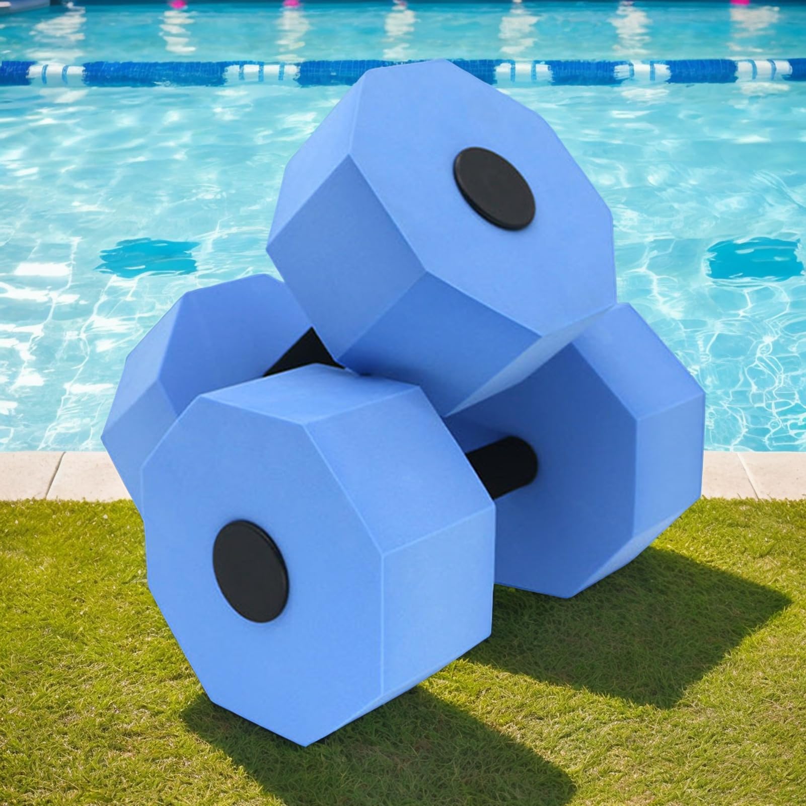 Manubri Acquatici, 1 Par di Pesi in Schiuma per Esercizi in Piscina, Attrezzatura Aerobica Ad Alta Densità Leggera Per Allenamento Indoor Bambini E Dimagrimento
