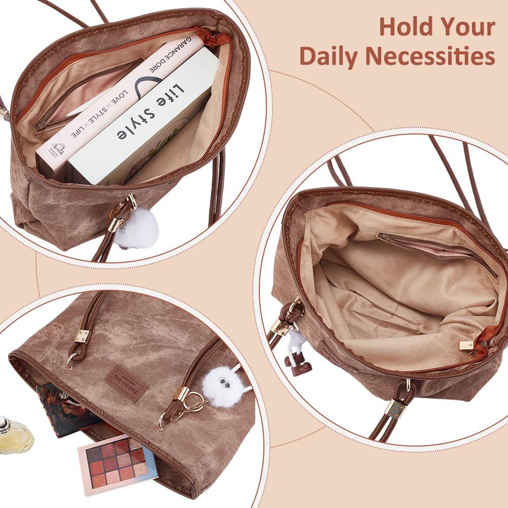WEBEEDY Kit Sac En Cuir PU DIY - Kit Artisanat Bucket Bag Avec Accessoires Pour Femme