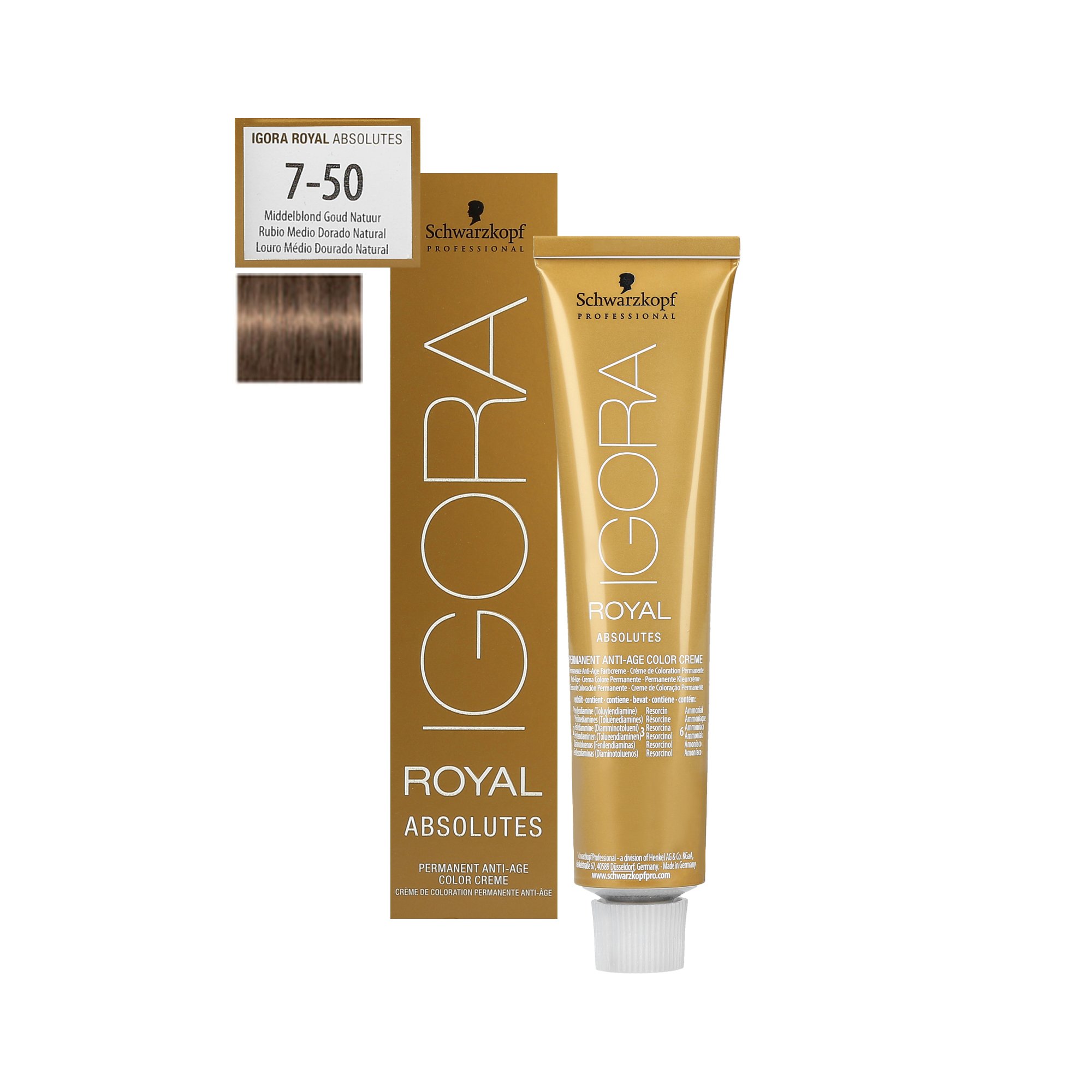 Igora Royal Absolutes 7-50 Blond Medium Golden Natural 60 ML
