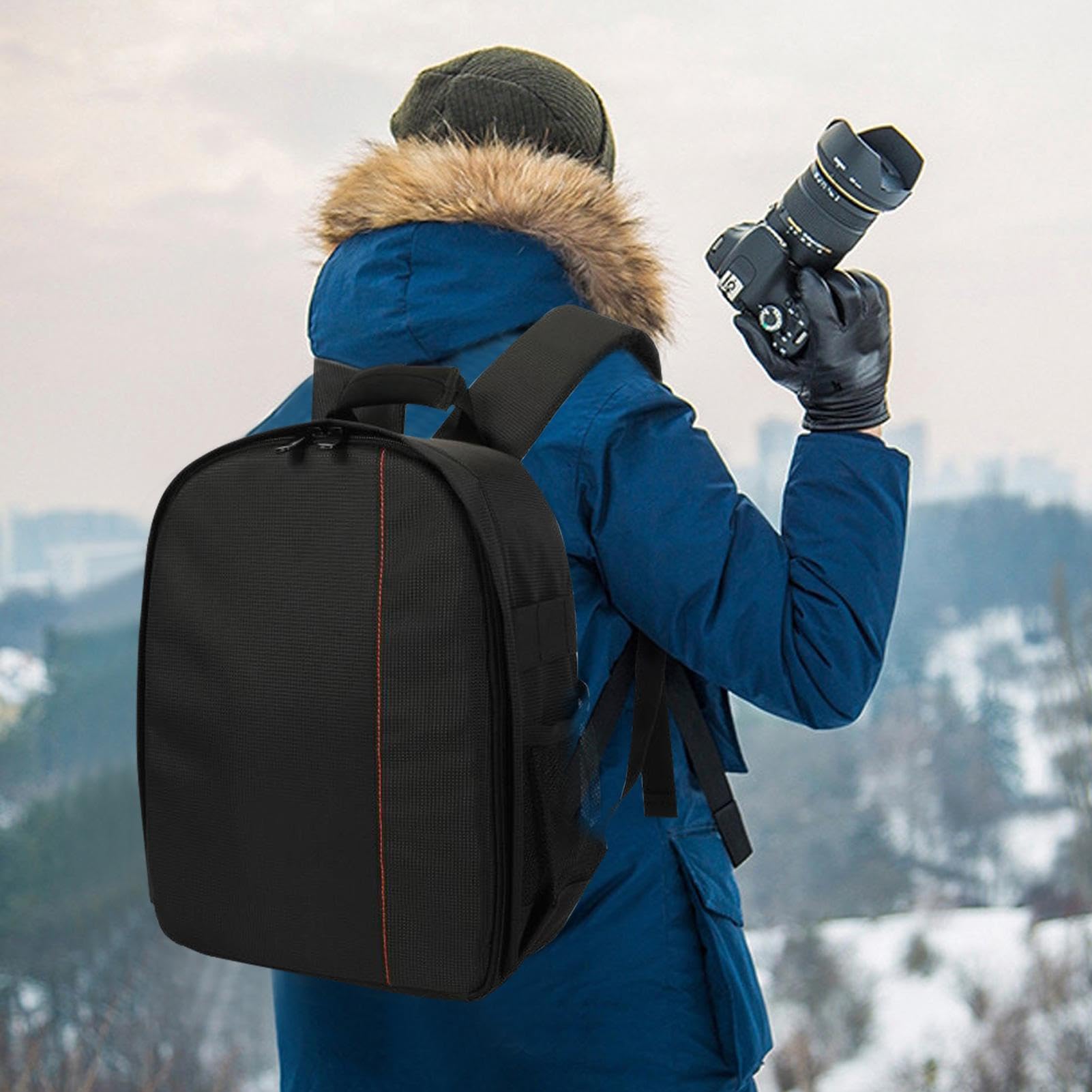 Sac à Photographie Voyage | Pochette étanche pour Appareil Photo avec Support de Trépied | Sac à Dos Photo Résistant à L'usure