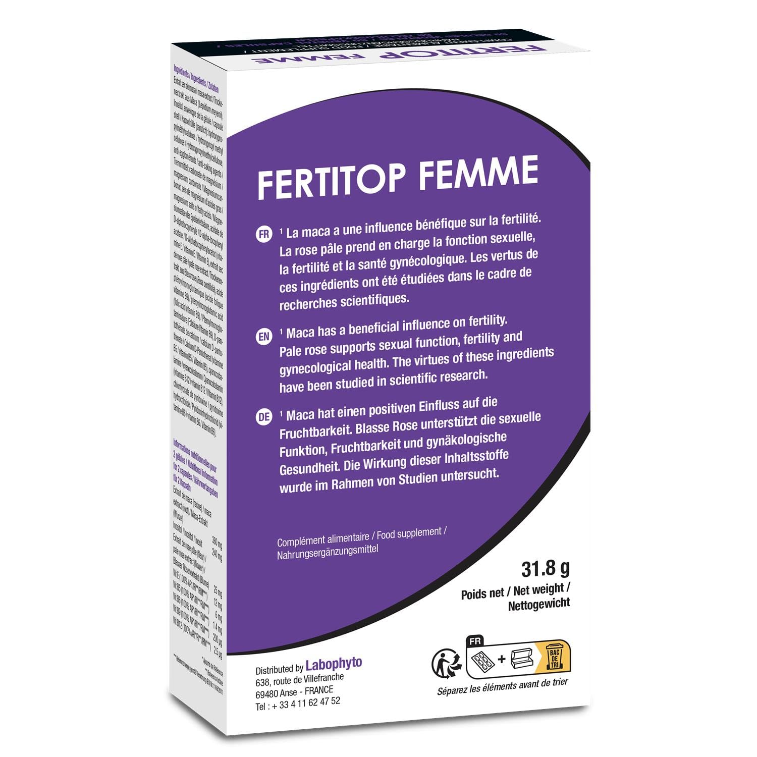 Labophyto Cure fertilité fertitop femme - Lot de 3 x 60 gélules