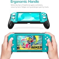 MoKo Ergonomikus Védőtok Nintendo Switch Lite Konzolhoz - Kényelmes Markolattal, Ütésálló Kialakítással, Fekete 2