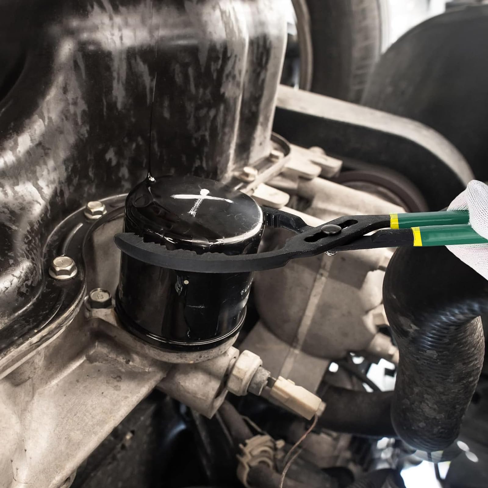 Pinza Filtro Olio Regolabile 24cm - Per Auto E Moto Da 40mm A 150mm - Foto 5