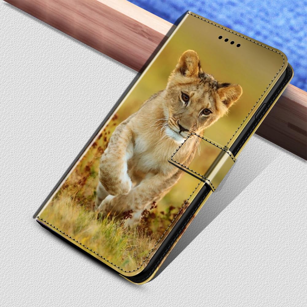 Custodia In Pelle A Portafoglio Per Xiaomi Redmi A1/A2 4G: Cover Flip Con Disegno Lupi, Slot Carte E Supporto