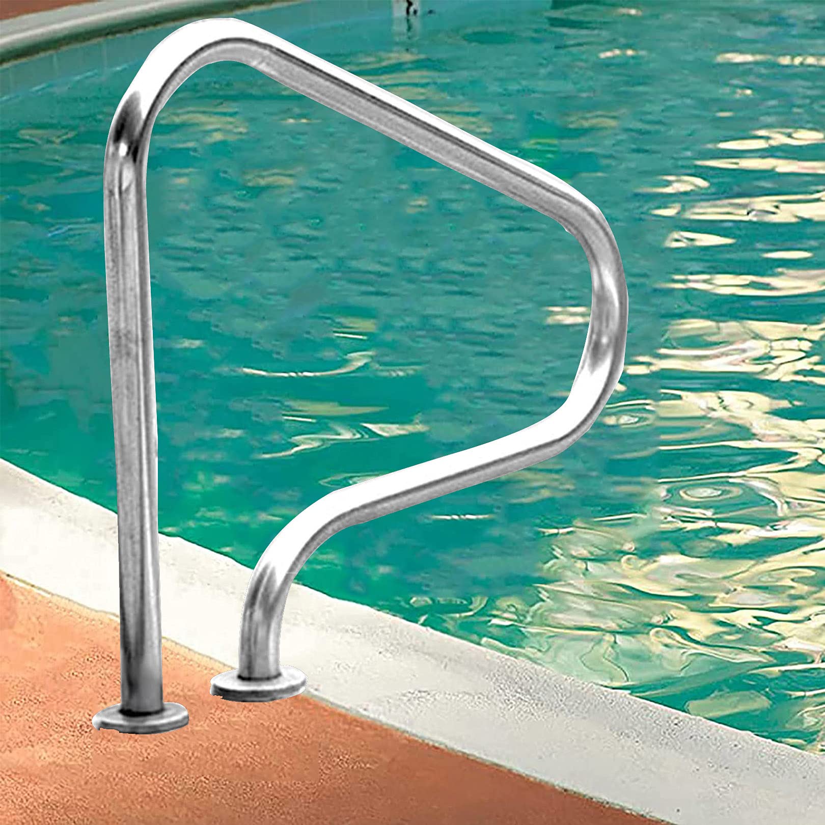 Main courante de piscine de jardin facile à installer en inox