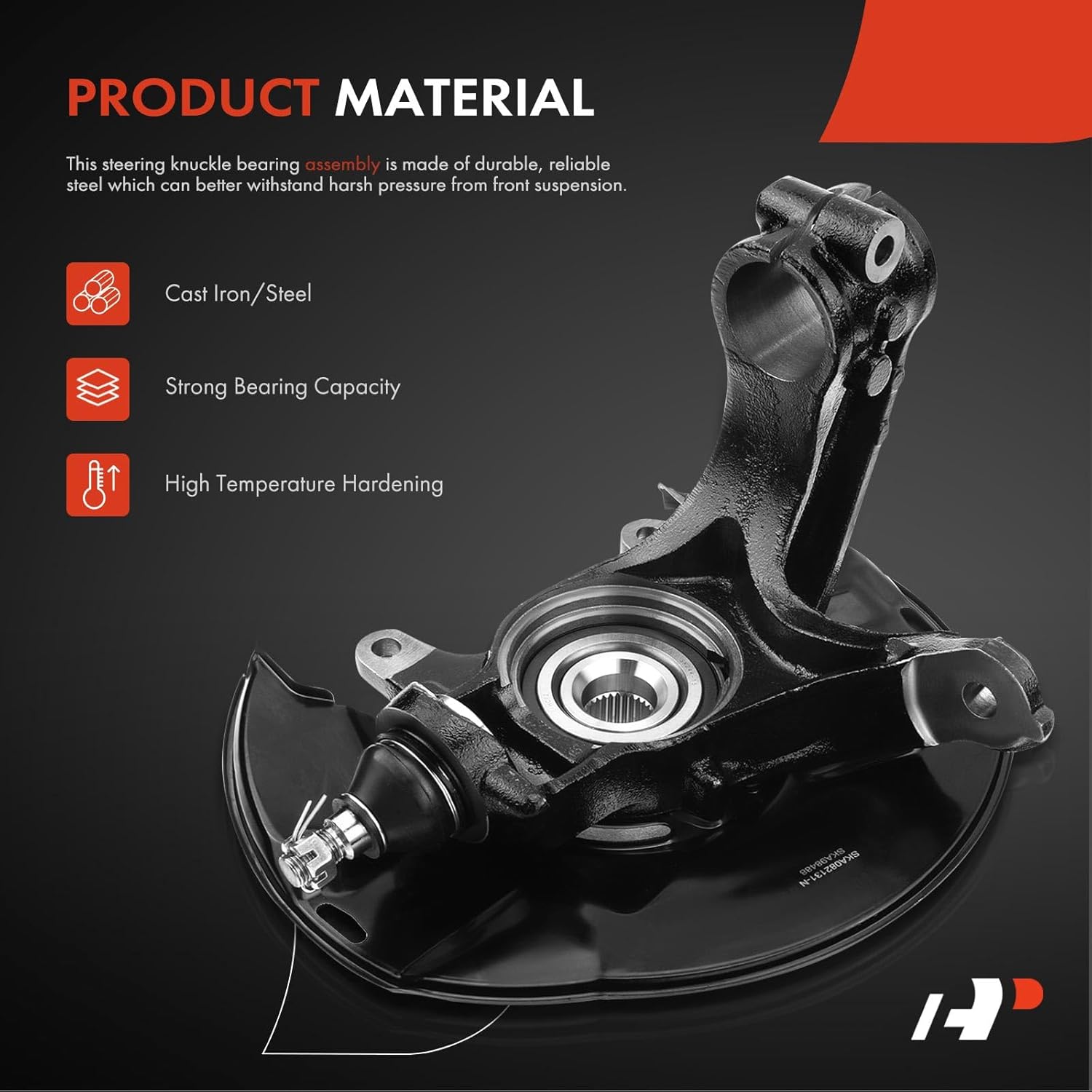 A-Premium Front Right Steering Knuckle & Wheel Bearing Hub Assembly Compatible with Honda Accord Touring 2016 2017, 3.5L, Passenger Side