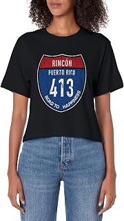 Rincon - Puerto Rico | Road to Happiness [Hoodie] Women's Crop Top