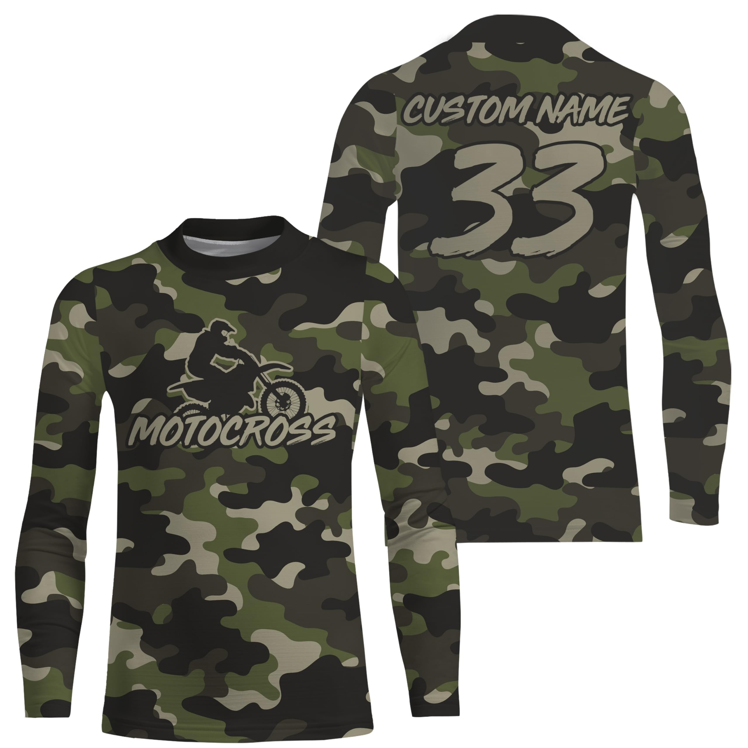 Camo Racing Jersey UPF30+ Motocross Dirt Bike Shirt Youth Kid Men Women Motorcycle Off-Road MX Jersey XM183 (Kid Jersey)
