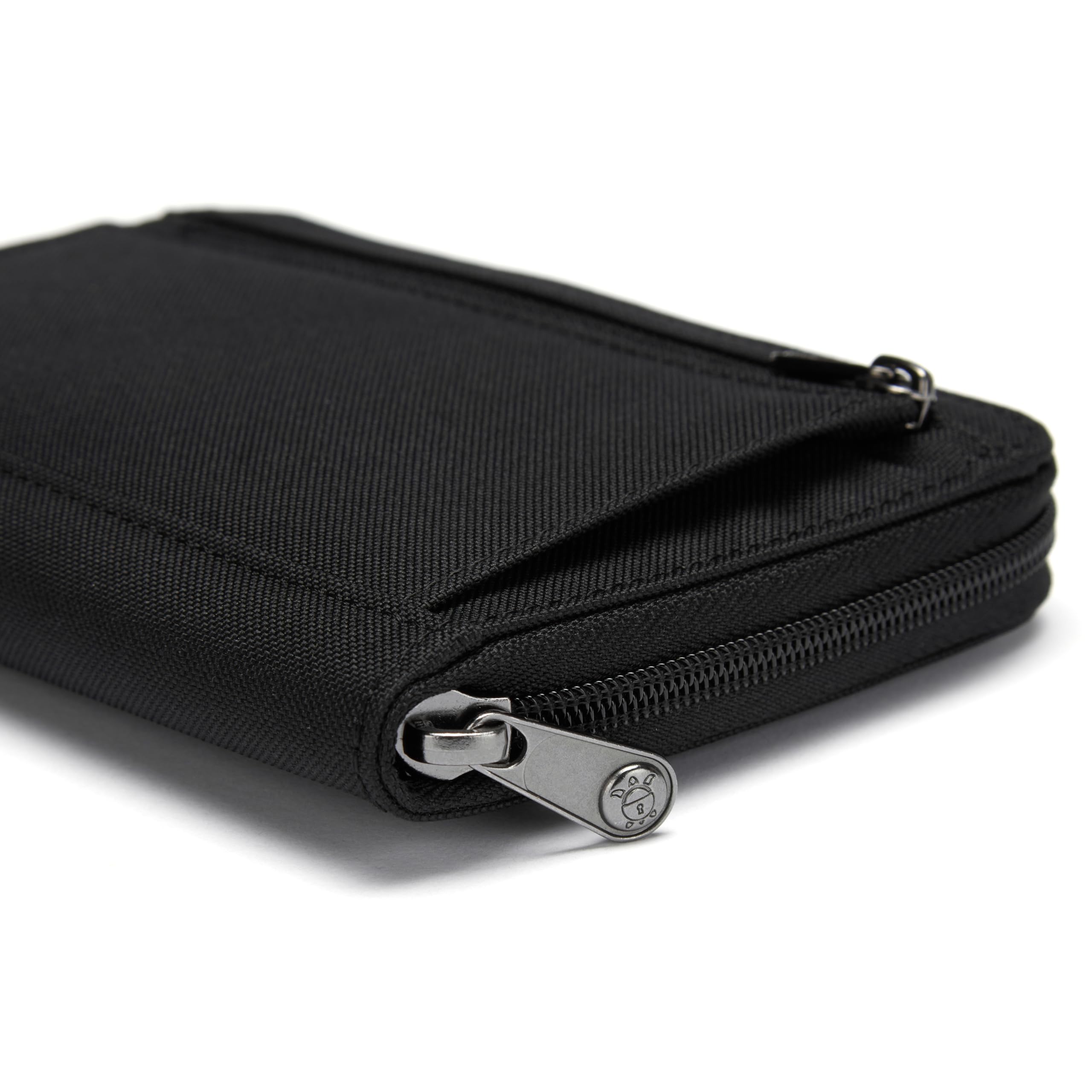 Pacsafe Kompaktowy organizer podróżny, blokujący RFIDsafe RFID, czarny (Jet Black), rozmiar uniwersalny, blokujący RFID Rfidsafe kompaktowy organizer podróżny