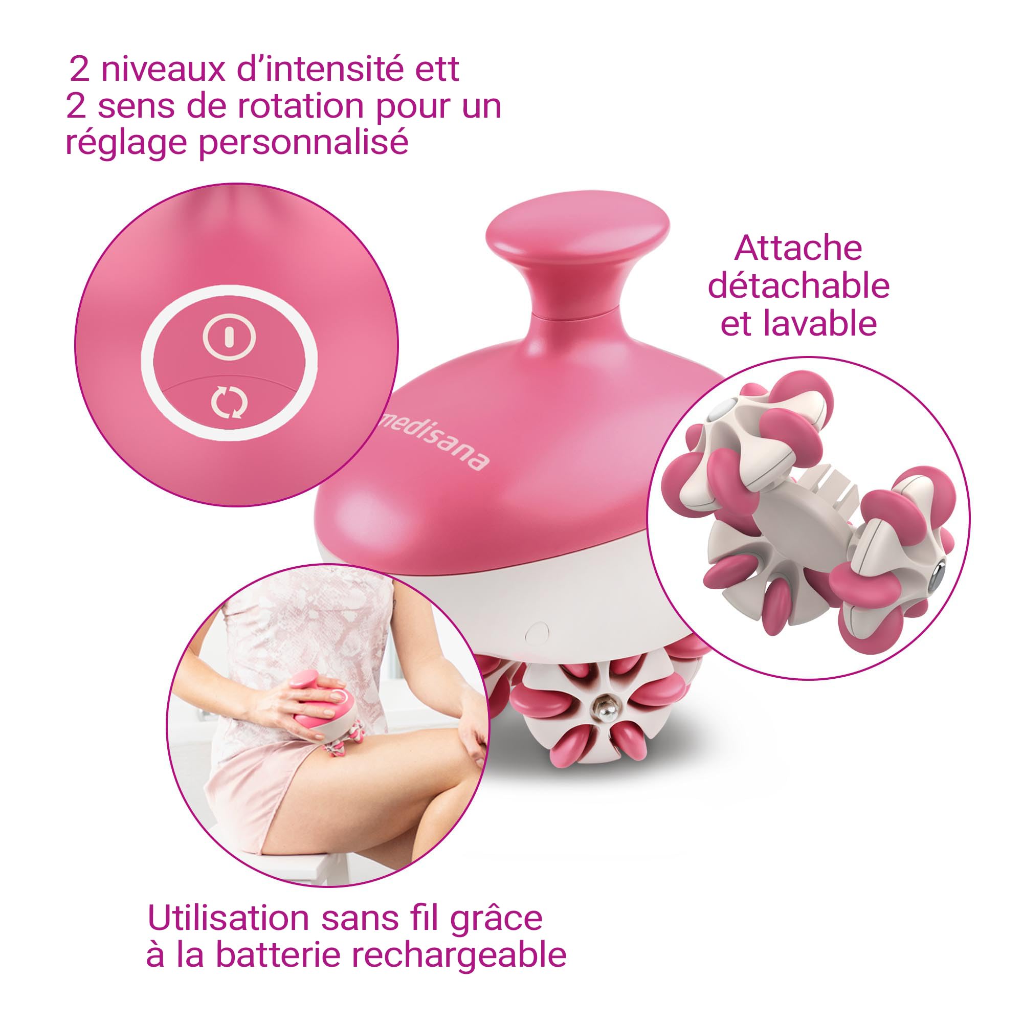 medisana AC 900 appareil de massage de la cellulite, masseur anti cellulite