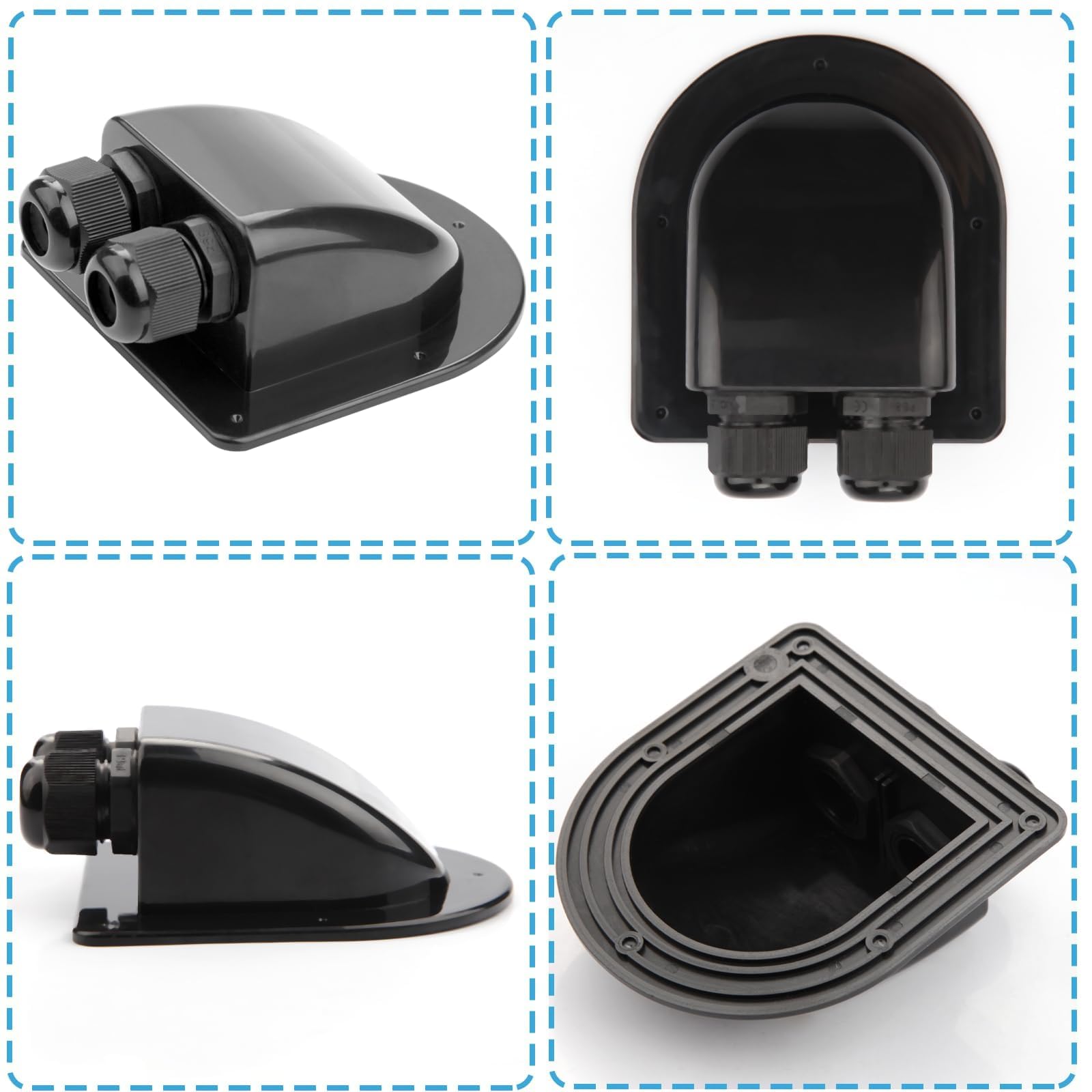 Passacavo Solare Impermeabile IP68 - Per Pannelli Fotovoltaici, Bianco, Doppia Entrata, Facile Installazione - Foto 6