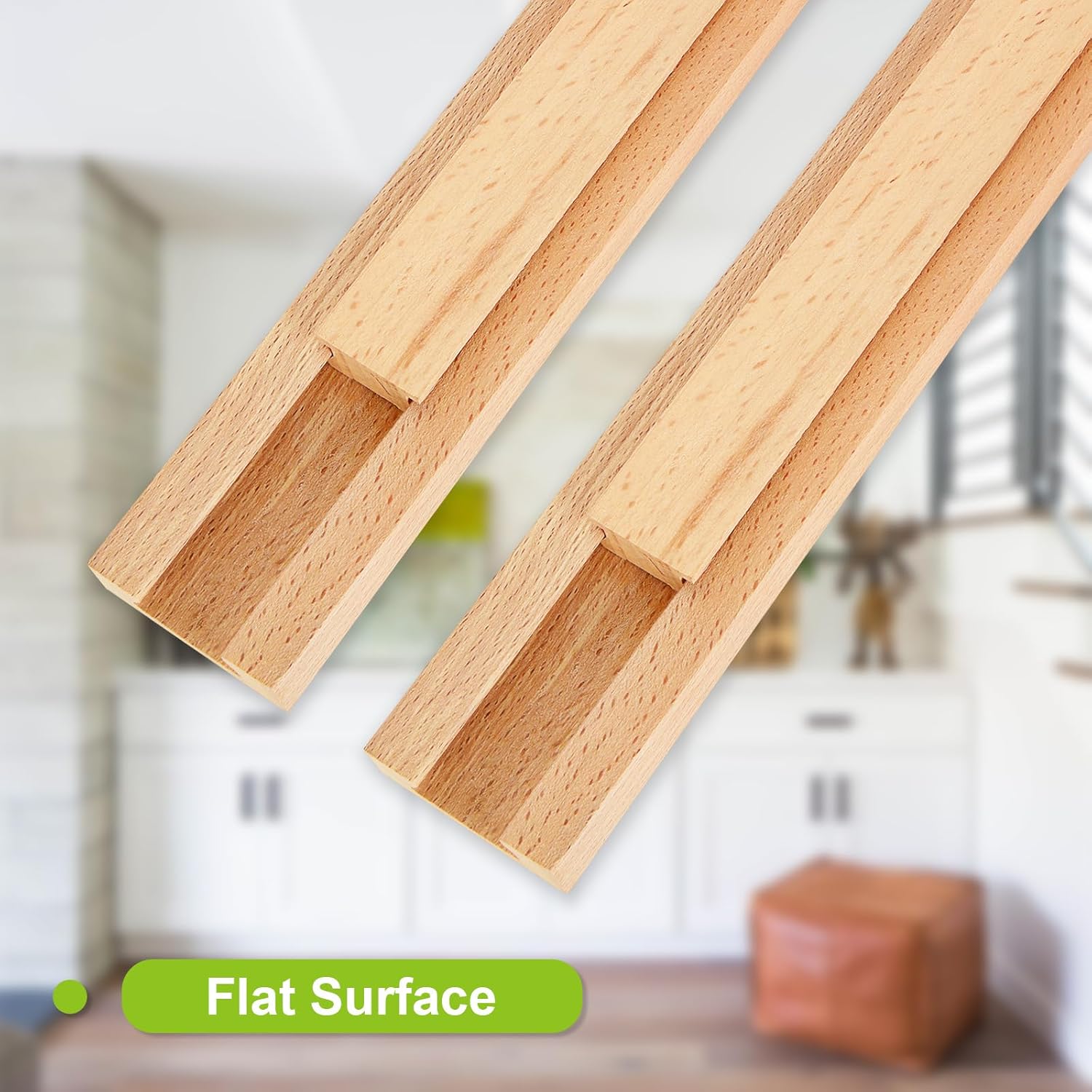 LANIAKEA 6PCS Wood Drawer Slide 16 Inches Wooden Drawer Slides Bottom Mount Center Mount Drawer Slides Replacement Part