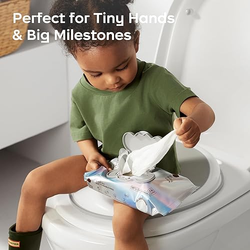 Miniatura 5 de Bc Babycare Toallitas desechables, hipoalergénicas para pieles sensibles, 99% de agua, fibras a base de plantas, seguro para alcantarillado +