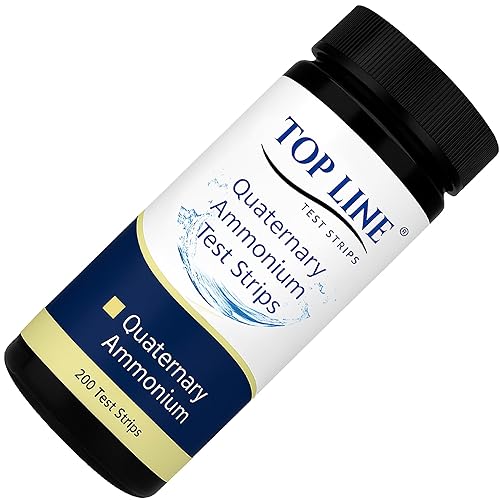 200 tiras de prueba de desinfectante cuaternario, servicio de alimentos, 0-500 ppm (QAC), tira de prueba cuaternaria, tiras de prueba de varios quat