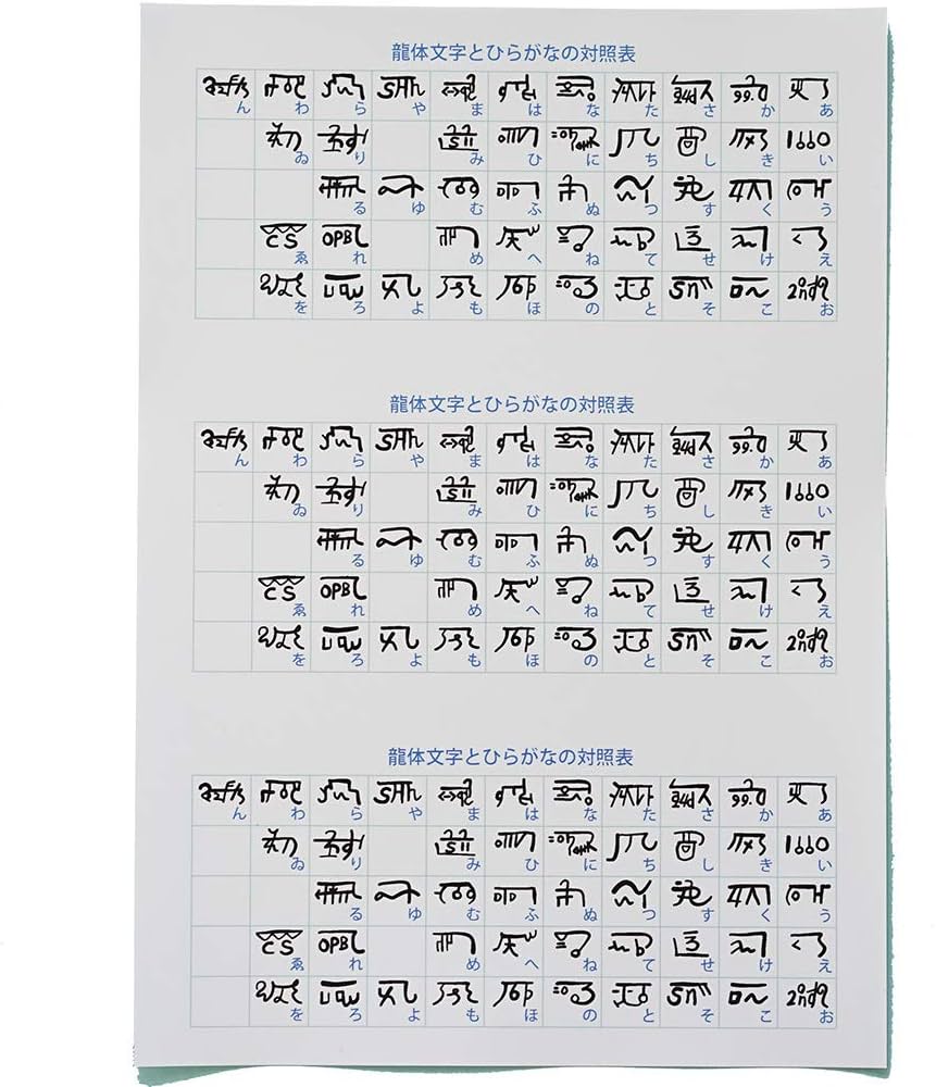Amazon | puikko シール 龍体文字とひらがなの対照表 (光沢透明シール
