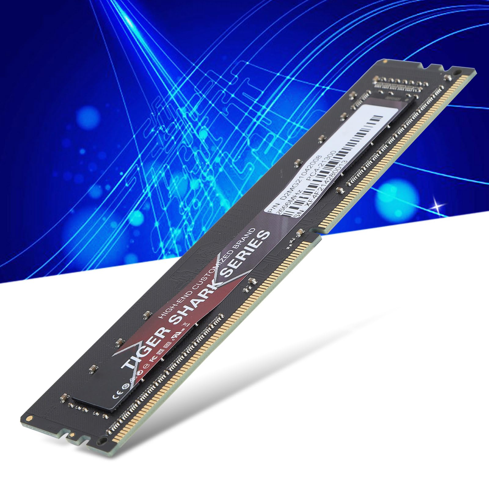 Pamięć RAM DDR4, Elegancka Aluminiowa Konstrukcja, Wysokowydajna pamięć Stacjonarna PCB, do Systemów Kompatybilnych z DDR4 2666 MHz PC4 25600 (8GB)
