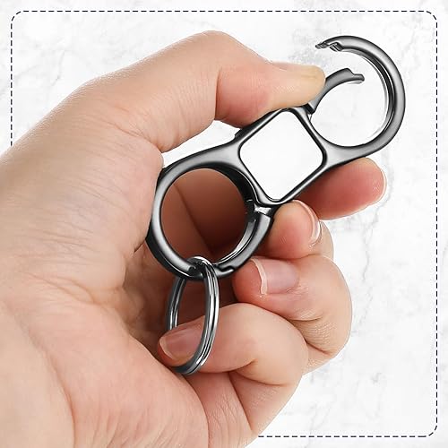 Miniatura 4 de 2 llaveros de metal de liberación rápida con resorte resistente para el hogar, llaves de coche, buscador de llaves para mujeres y hombres