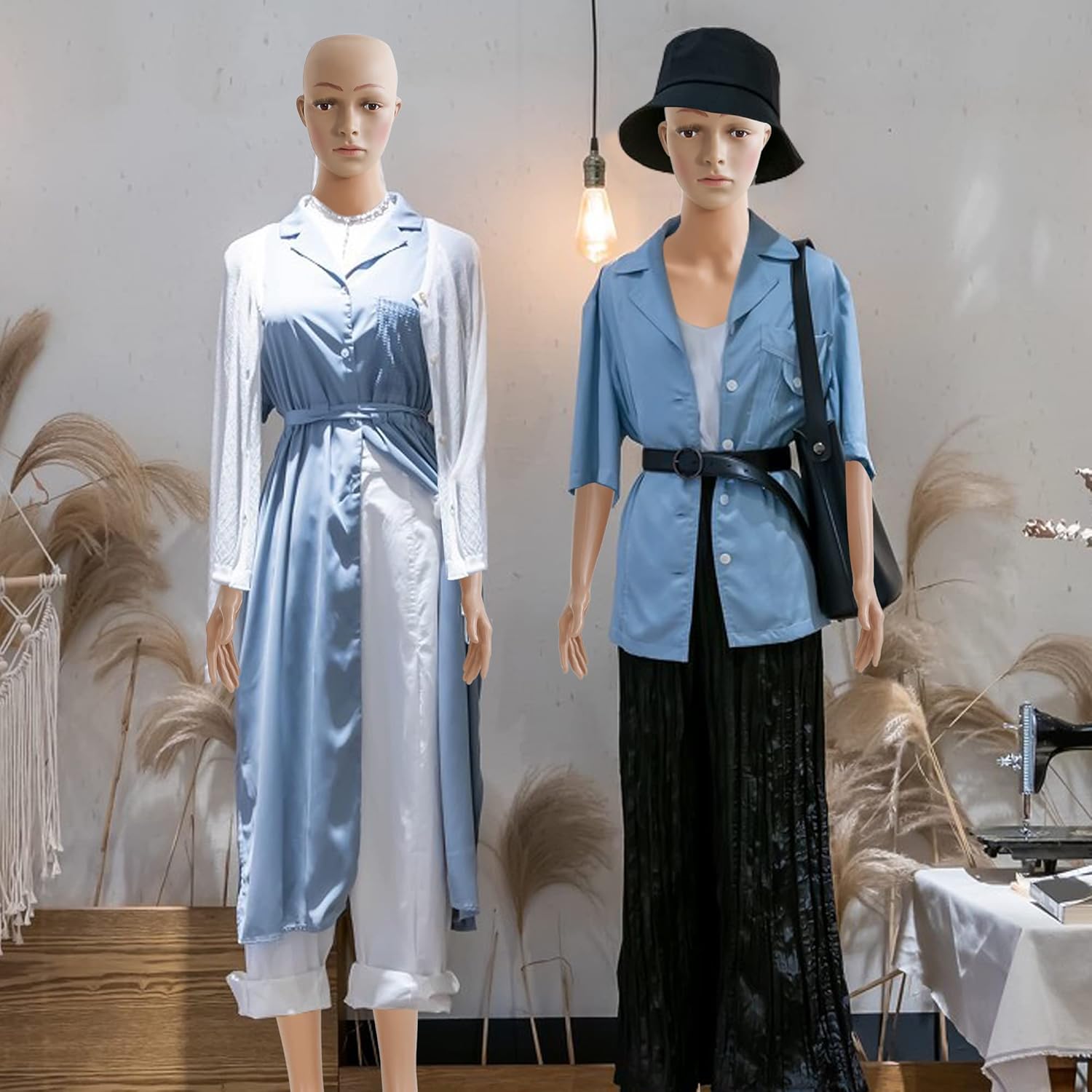 Female Clothing Mannequin Full Body Mannequin 69 Inch Clothes Form Stand Rotatable Detachable Head Arm with Metal Base Used for Display Clothing