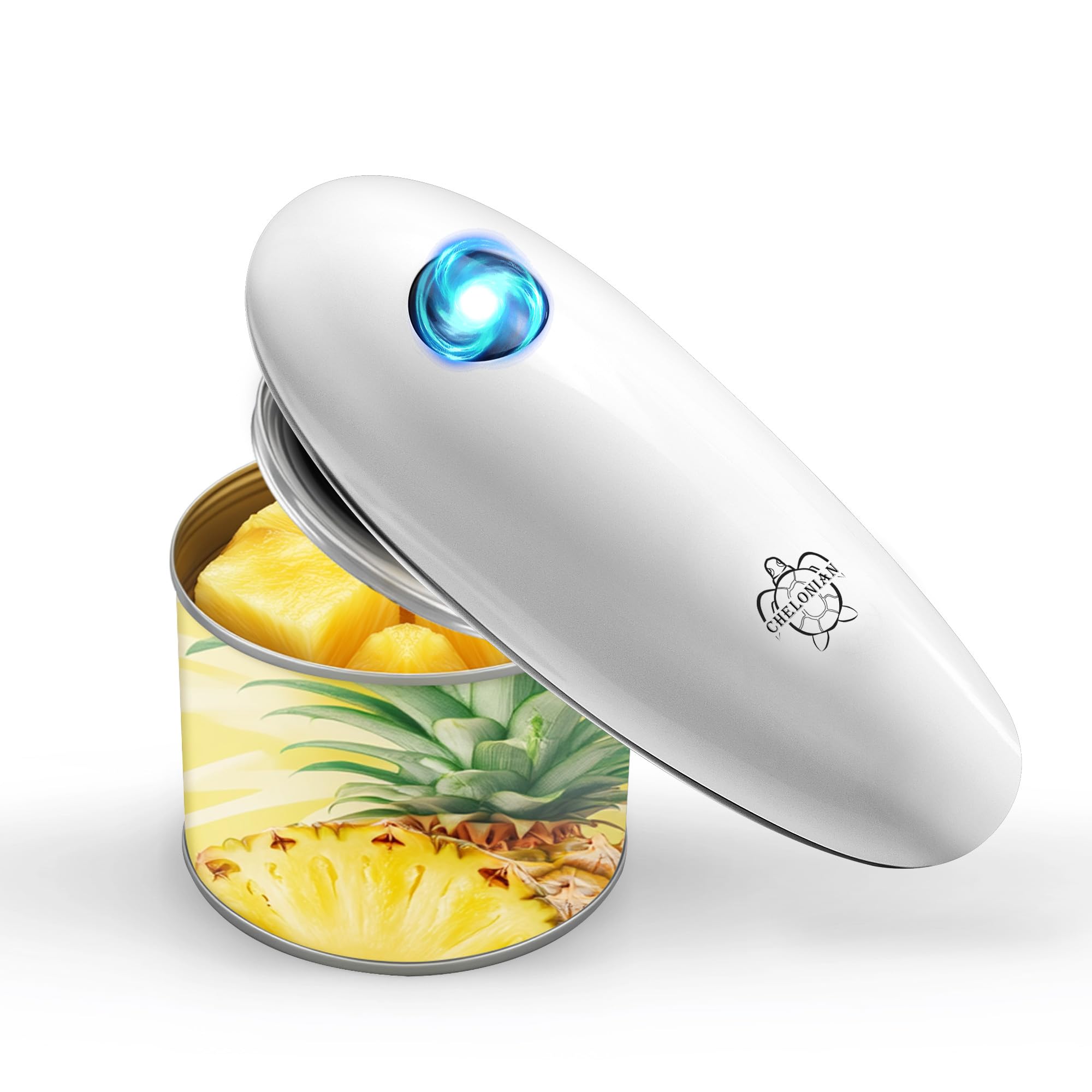 CHELONIAN Electric Can Opener,Automatic One-Touch Operation,Hands-Free Can Opener with Smooth Edge Cutting,Battery Operated Kitchen Gadget