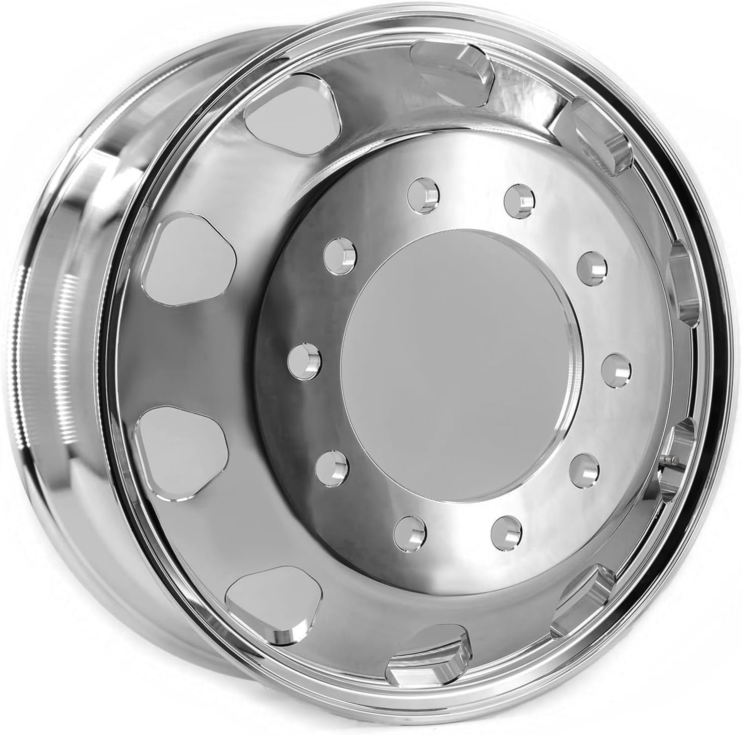 Aluminum Truck Wheels with a size of 22.5x8.25 stylized design featuring 10 holes 1 PC