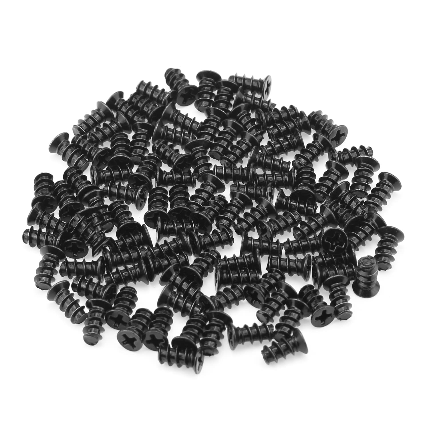 HELIFOUNER 100 Pieces Black Computer Case Fan Screws, M5x10mm Computer