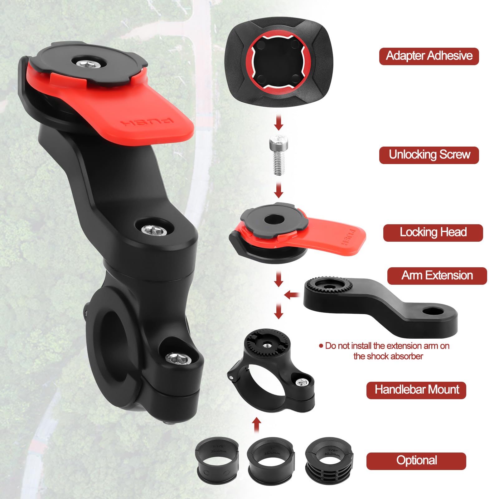 Supporto Telefono Moto/Bici Impermeabile - Fissaggio Manubrio A 360 Per Smartphone 6 7 Custodia Di Protezione Tattile Integrata 99004660