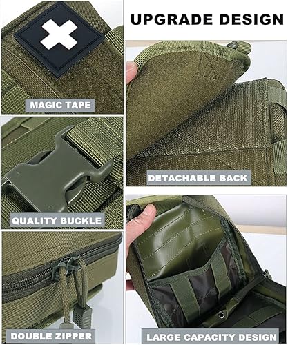 Miniatura 3 de 1000D Molle Ifak bolsa rasgada, táctica rasga, bolsa médica vacía, bolsa militar de primeros auxilios solo para camping, senderismo, viajes