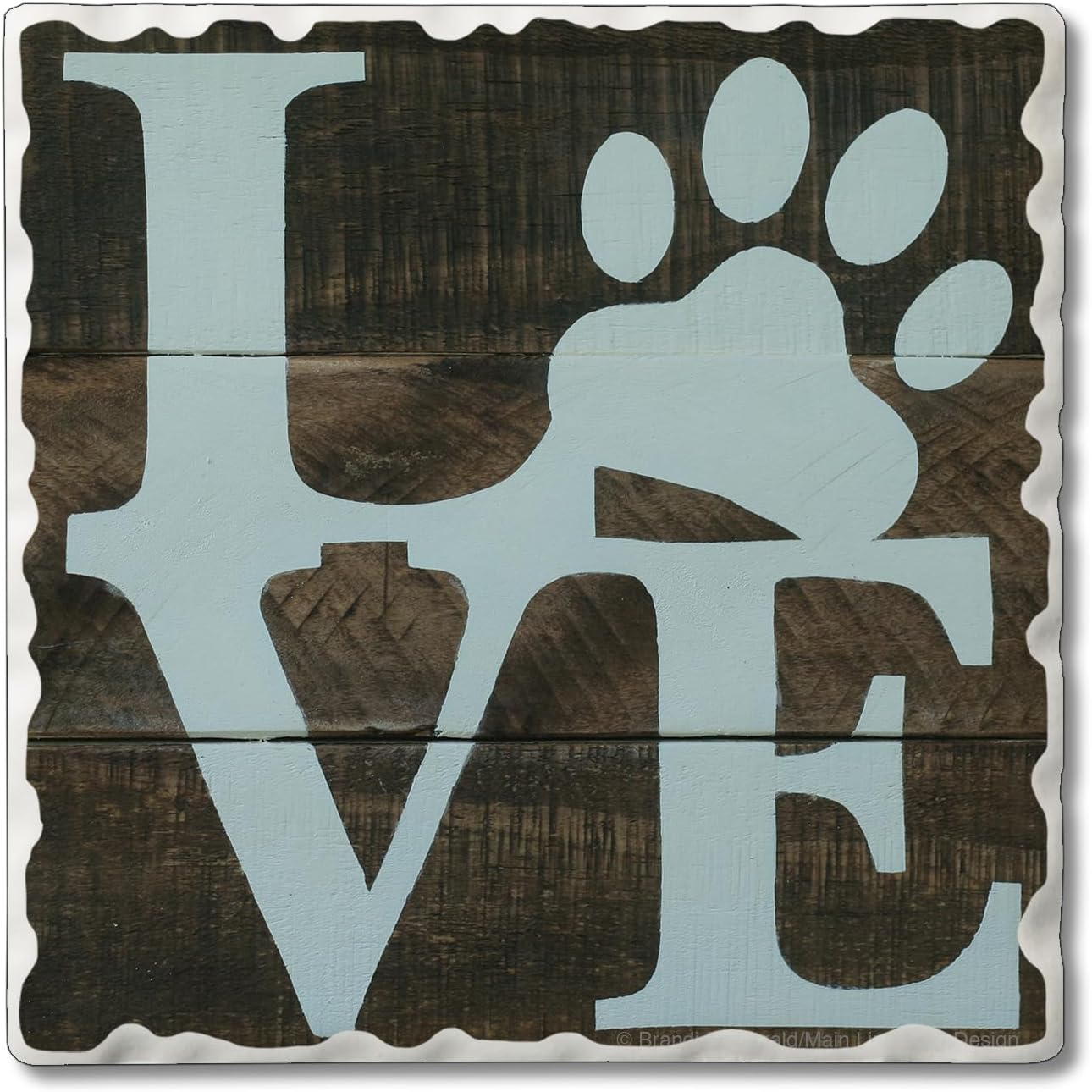 Thirstystone Blue & White Tile 4 Pack Tumbled Tile Coasters