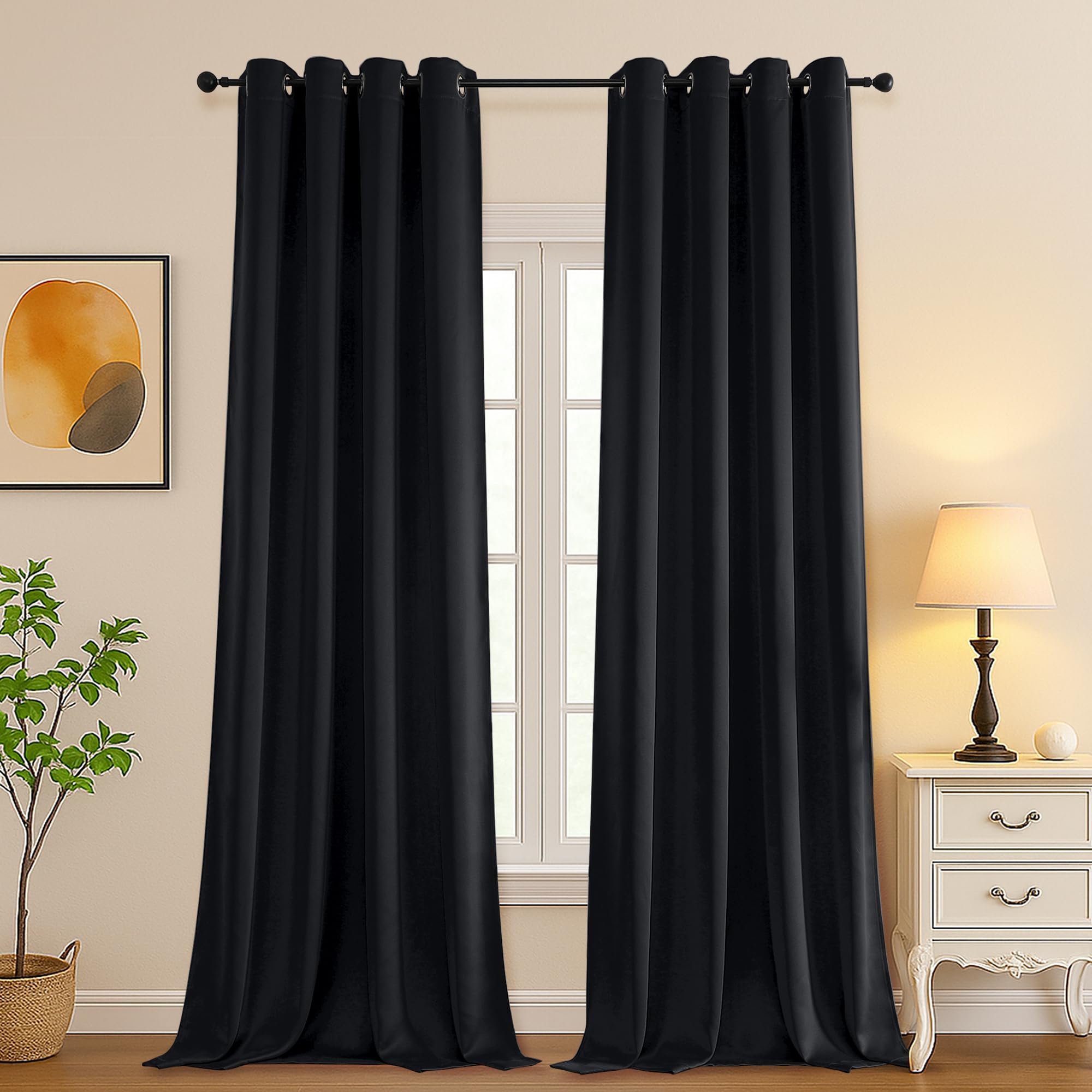 Simplebrand Halloween Black Curtains