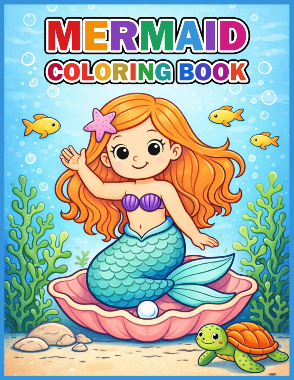 Mermaid Coloring Book: Magical Mermaid Coloring Book | Fun and Easy Ocean-Themed Coloring Book for Kids
