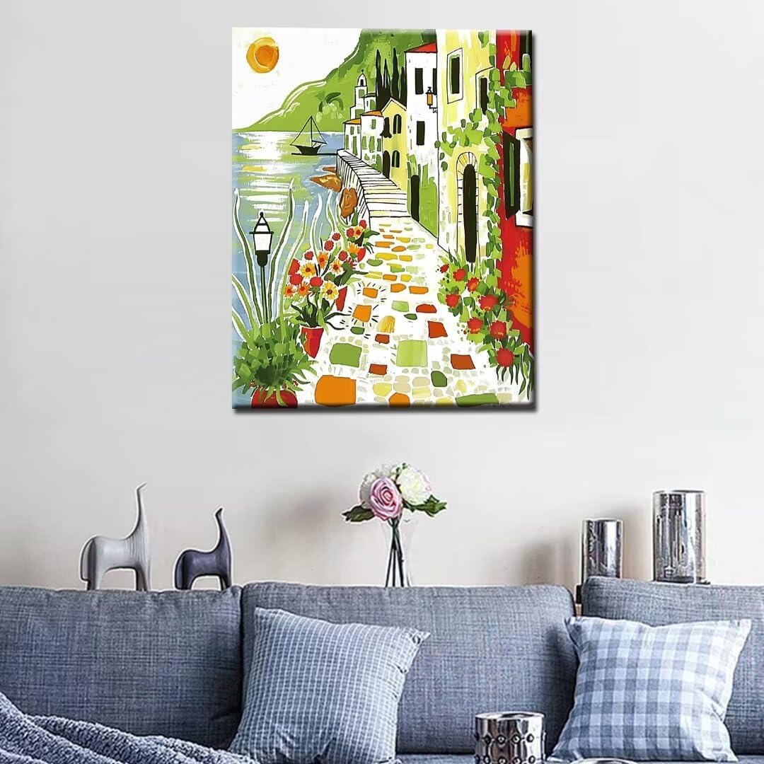 Paint By Numbers Adult Kit, Street Cafe Adult Paint By Number