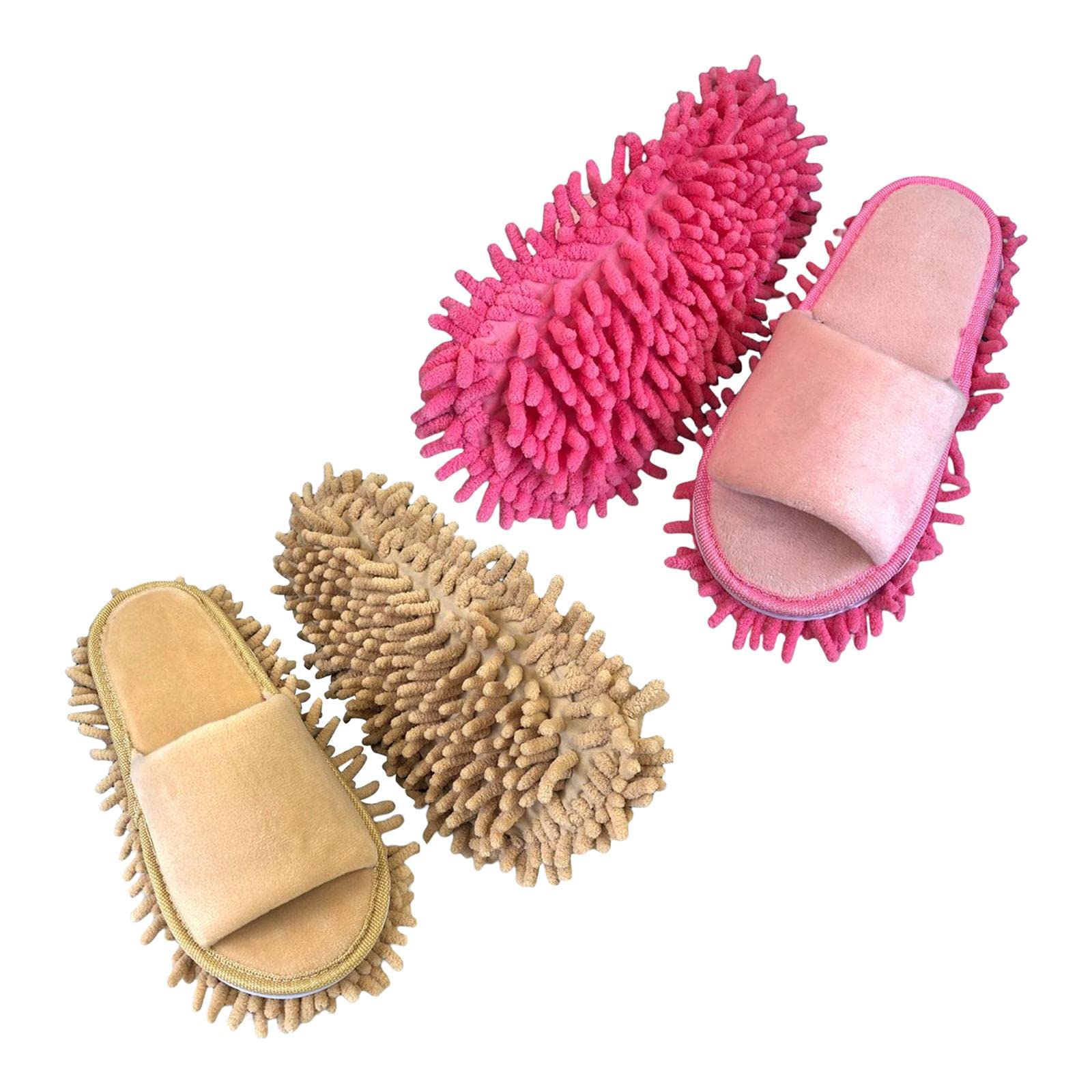 Chaussons-serpillères microfibre pratiques pour nettoyer la salle de bain et la chambre
