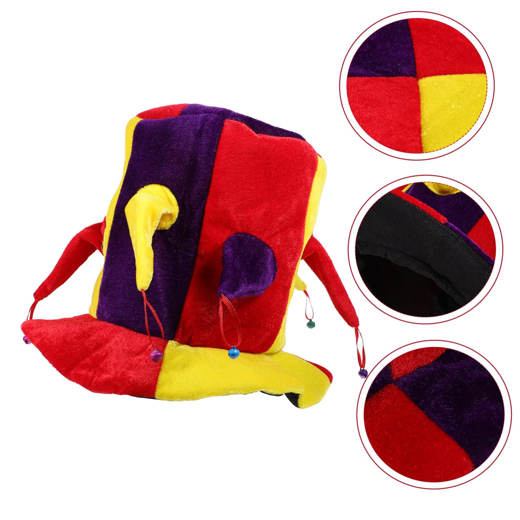 Chapeau haut de forme cloche polygonale chapeau clown fete bandeau petit haut de forme de clown d'halloween de de en tissu
