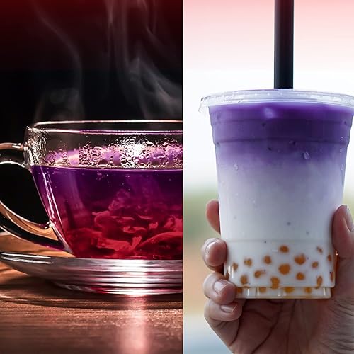 Miniatura 2 de PICKNATURE 100% USDA Orgánico Hibisco Púrpura Mariposa Guisante Flor Té Pétalos Enteros de Hoja Suelta | 7.0 oz (Paquete de 600 tazas) | Regalos de