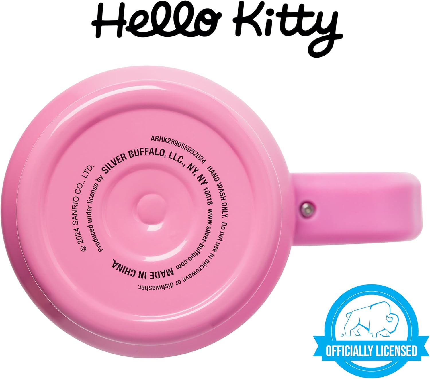 Silver Buffalo Sanrio Hello Kitty Leopard Jungle Cat Print and Bows Heart Double Walled Stainless Steel Tumbler with Handle and Straw, Fits in Standard Cup Holder, 40 Ounces - Image 9