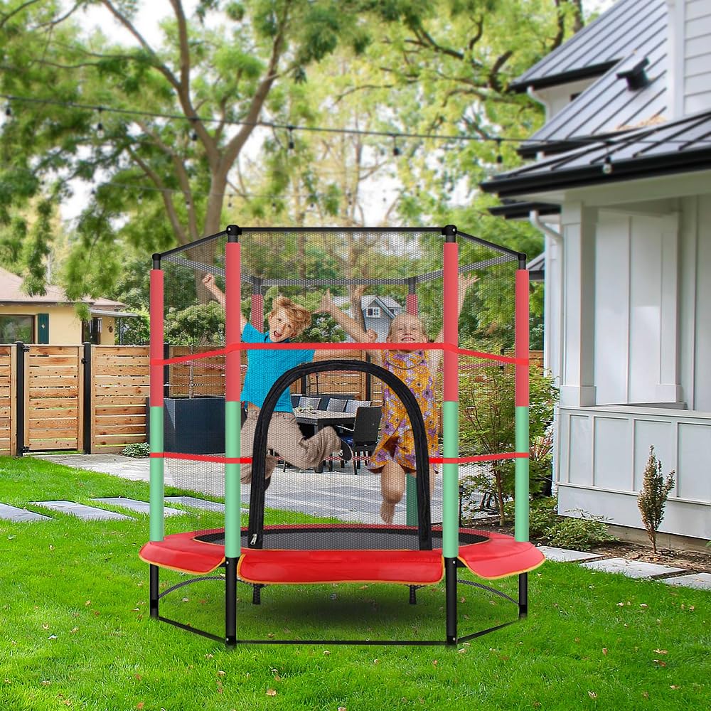 Wewnętrzna trampolina dla dzieci 55 cali, bezpieczna antypoślizgowa, trampolina dziecięca z miękkiego materiału