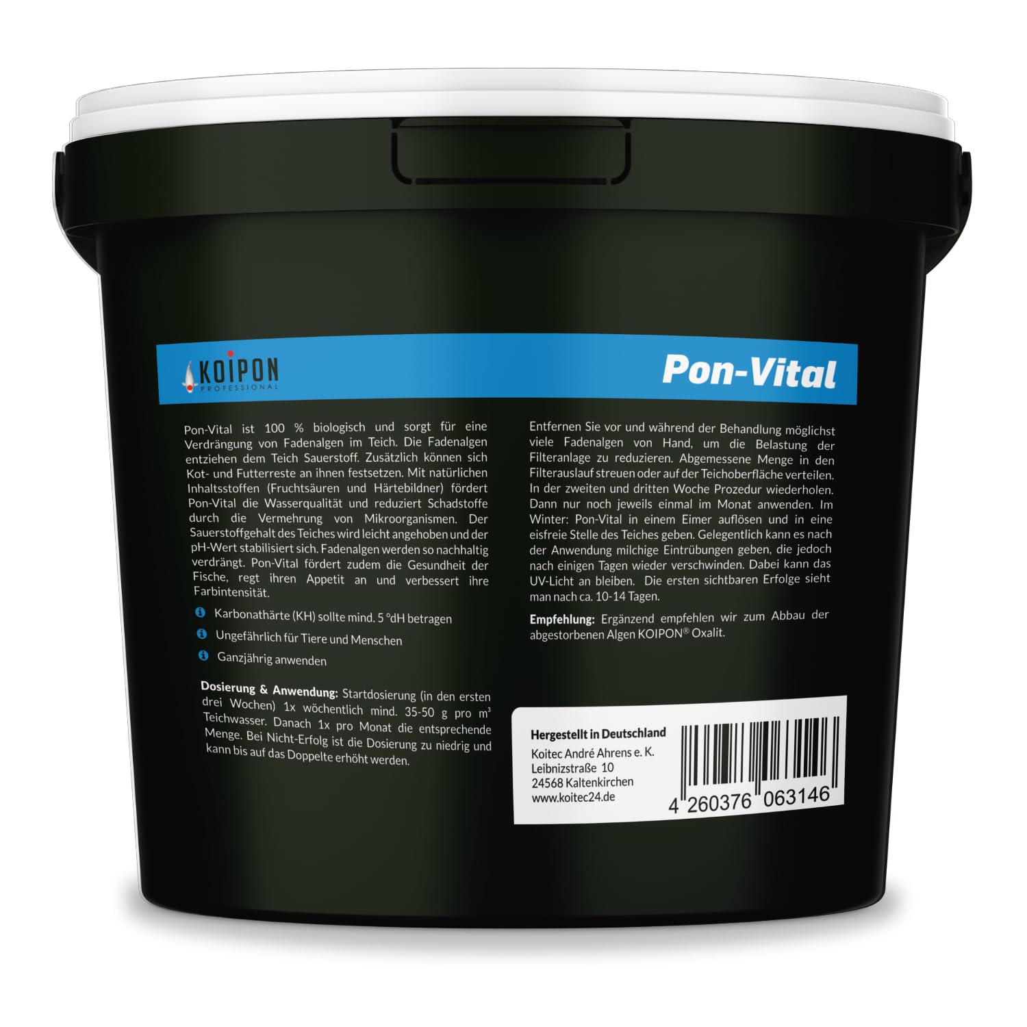 KOIPON Pon-Vital 2,5 kg biologische Alternative gegen Fadenalgen im Gartenteich