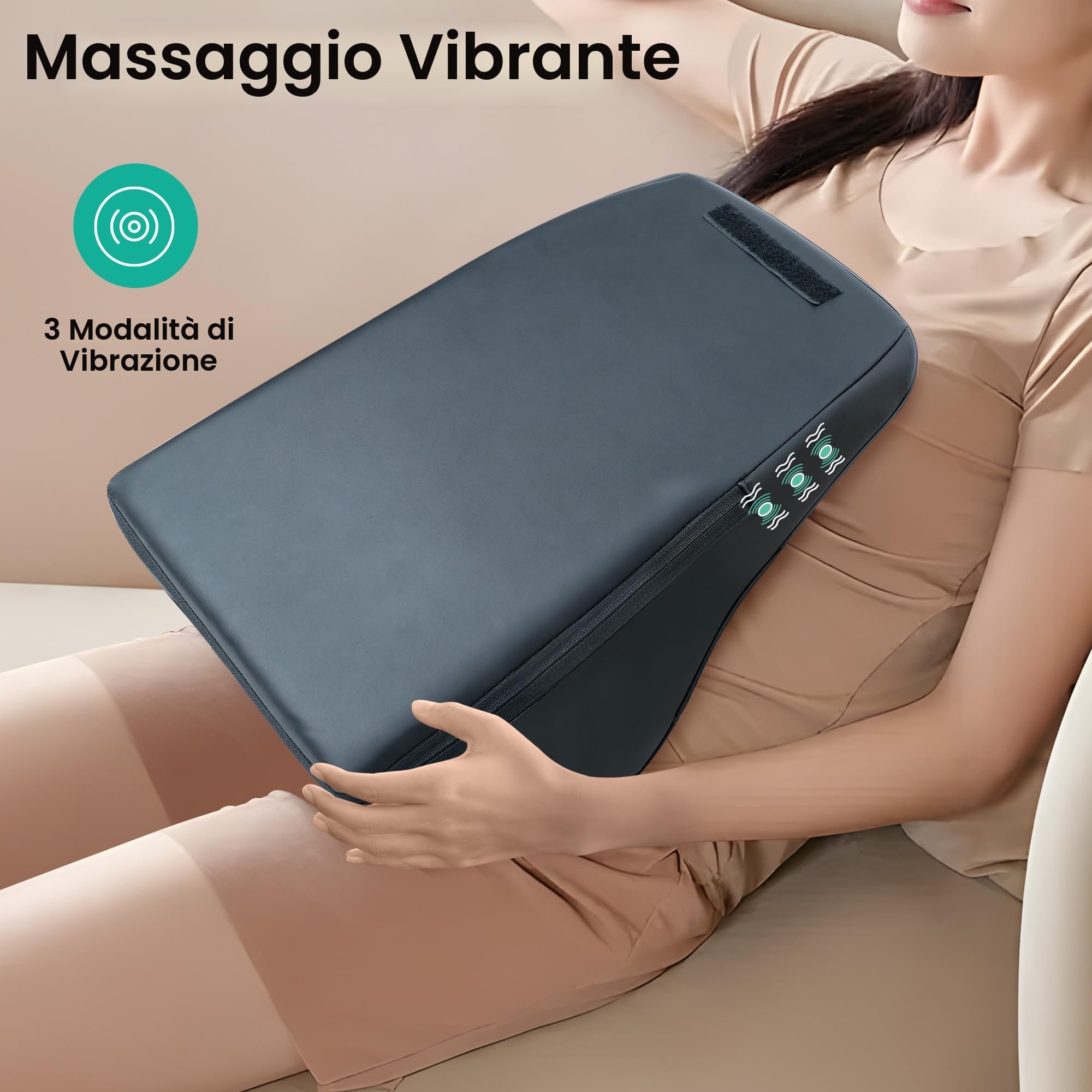 Snailax Massaggiatore Cervicale con Calore,Massaggiatore Elettrico per collo e schiena,Masaggio Shiatsu per la schiena, cuscino massaggiante per collo/schiena/spalle, regali per mamma e papà