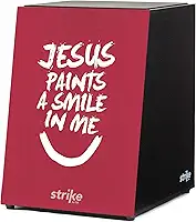 Cajon FSA Instrumento de percussão profissional feito à mão - graves profundos, som de caixa nítido, madeira brasileira, design ergonômico de inclinação Sk4014 Jesus