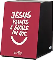 Cajon FSA Instrumento de percussão profissional feito à mão - graves profundos, som de caixa nítido, madeira brasileira, design ergonômico de inclinação Sk4014 Jesus
