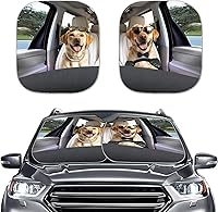 Vista 14 de Mumeson Parasol de dos piezas para parabrisas de automóvil de noche estrellada, parasol para rayos UV y reflector de calor para casi vehículos