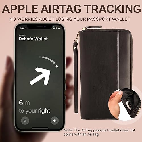 Miniatura 3 de Organizador de Documentos de Viaje - Funda RFID para Cartera de Pasaporte, Soporte Familiar para ID de Muñequera