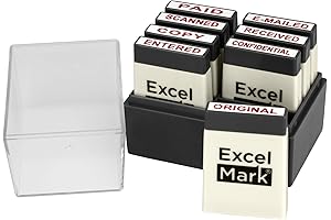 ExcelMark Mini Office Message Rubber Stamp Set for Quick and Efficient Office Communication