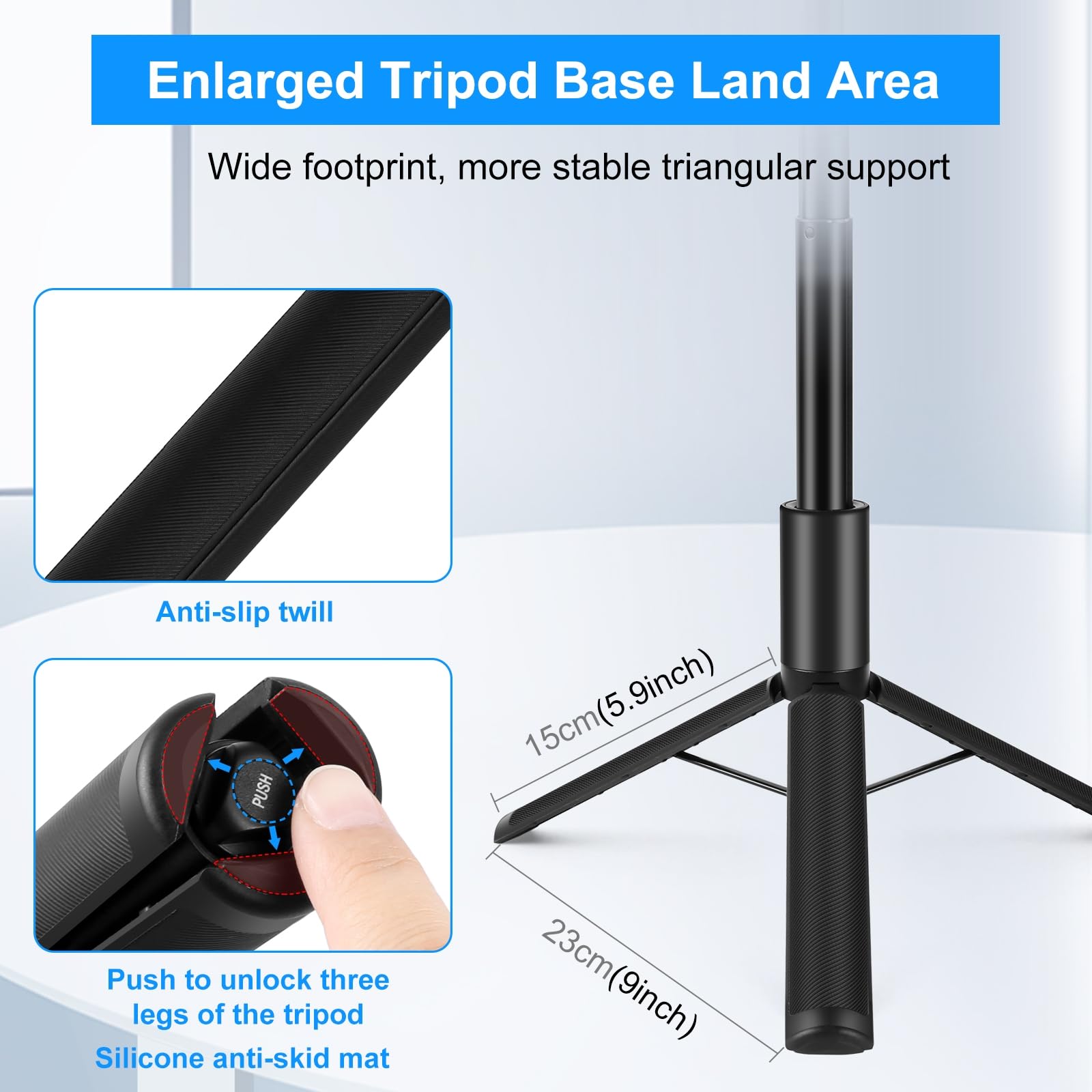 PULUZ Bastone invisibile per selfie+treppiede 2 in 1 per Insta360 X5/X4/X3, Insta 360 GO 3S, Ace Pro, GO 3, X3, ONE RS Accessori per Action Camera